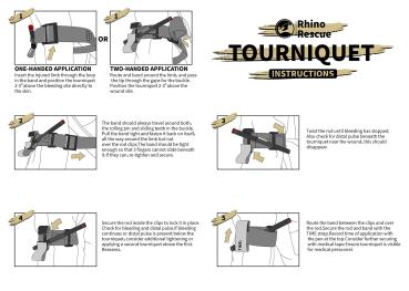 RHINO RESCUE TOURNIQUET MIT ALUMINUM-KNEBEL SCHWARZ